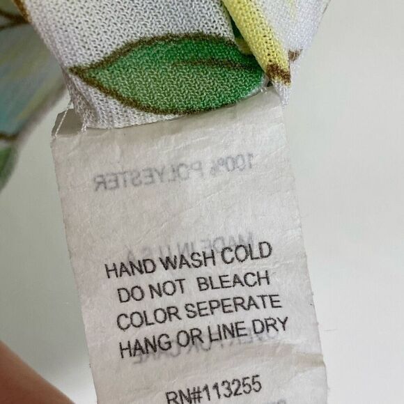 Vintage y2k Charlotte Russe White Floral Pattern Cold Shoulder Blouse Top Size M - Picture 8 of 8